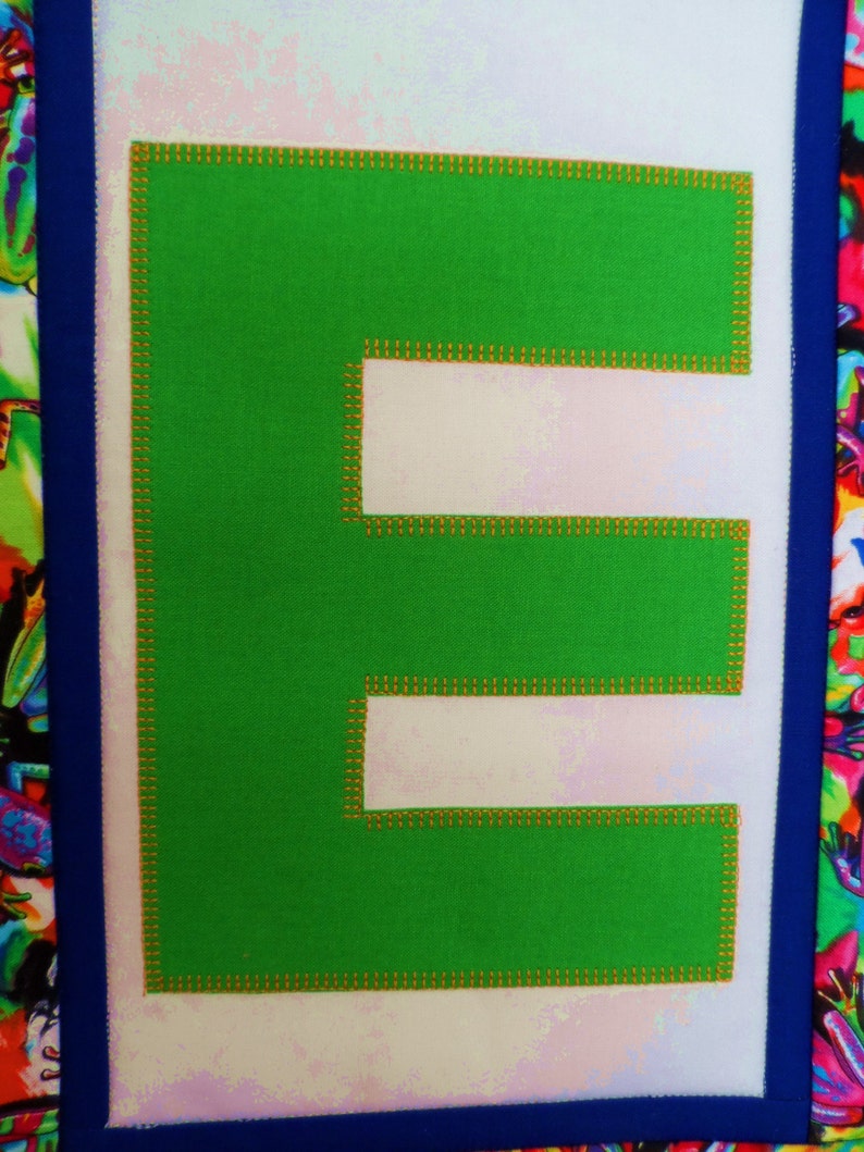 Quilt Applique Alphabet Childrens Wall Hanging Handmade Etsy