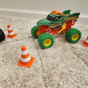 Stackable Jumbo Traffic Cones for Monster Jam, Hot Wheels Trucks, RC Cars LOSI Traxxas image 6