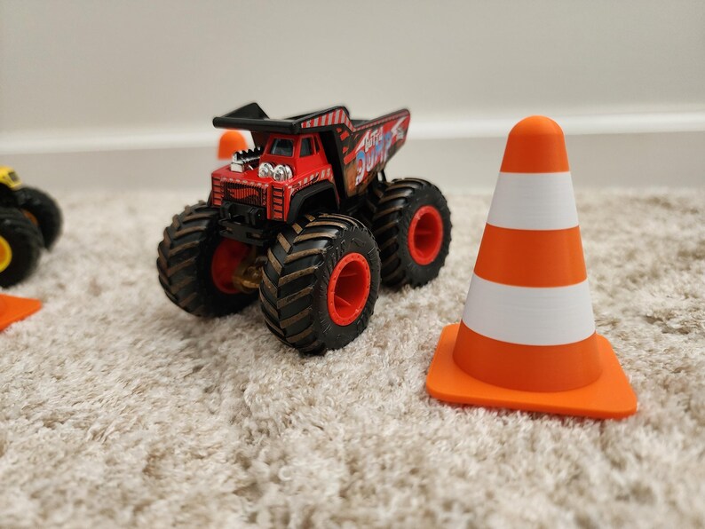 Stackable Jumbo Traffic Cones for Monster Jam, Hot Wheels Trucks, RC Cars LOSI Traxxas image 10