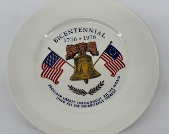 1976年ヴィンテージ建国200周年記念自由の鐘愛国プレートアメリカン植民地時代の旗