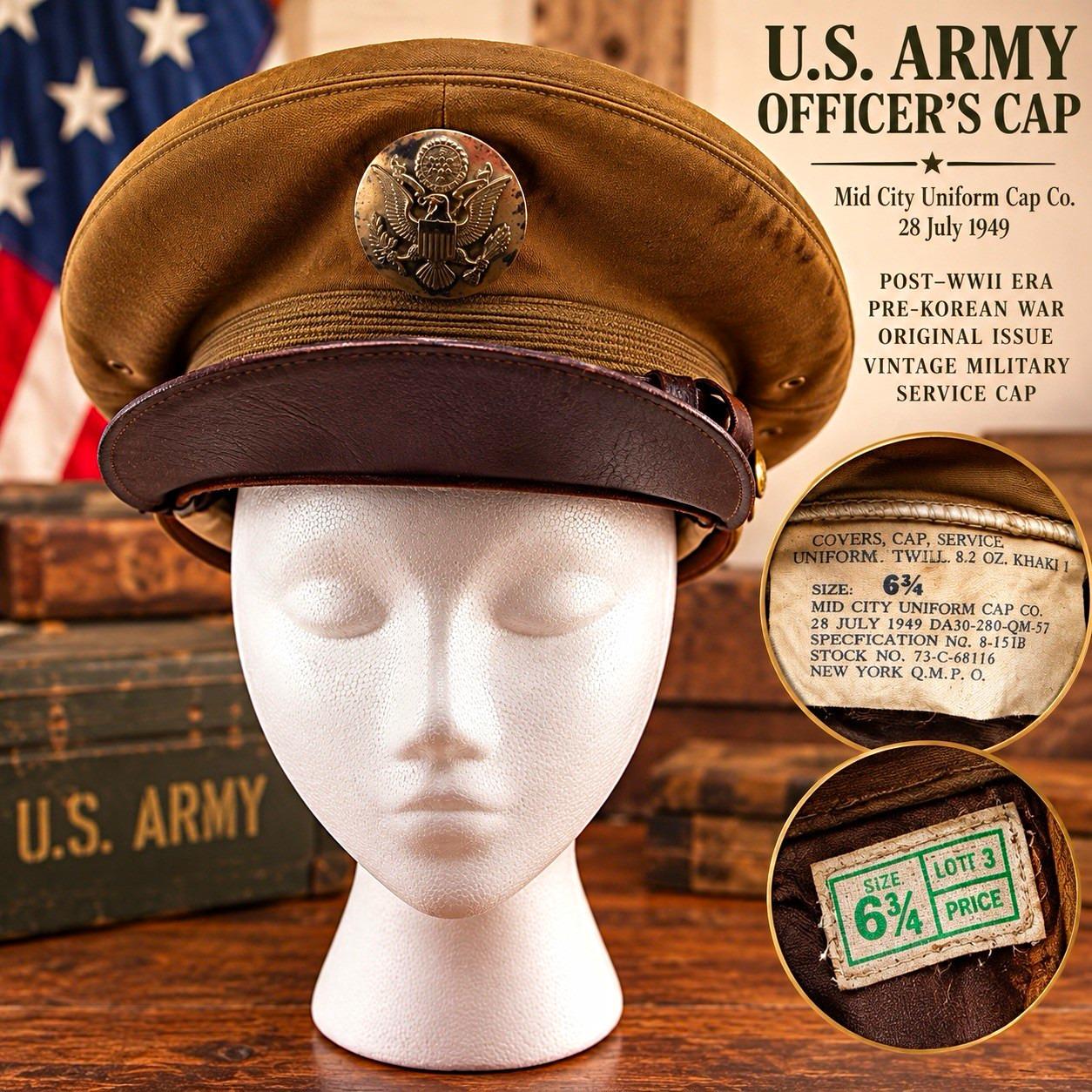 Vintage Army Officer Hat Usa - Etsy