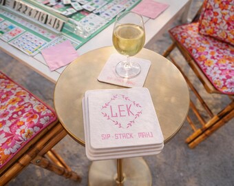 Mahj Monogram Coasters