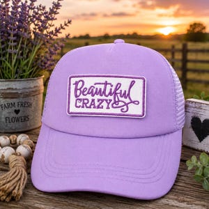 美しくてクレイジーなアイロンパッチ、トラッカーハットパッチ、衣類、バッグ、刺繍パッチ、楽しい、かわいい、面白い