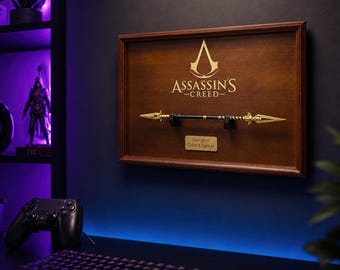 Gungnir Odin's Spear Display Frame,Gamer Decor, Wall Mount or Desktop Stand