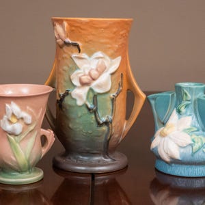 Roseville Vintage Floral Pottery Set
