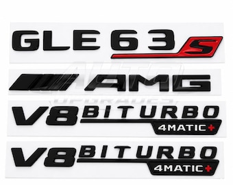 Gloss Black GLE63S AMG V8 BITURBO 4MATIC+ Badge Set Mercedes V167 2020-2026