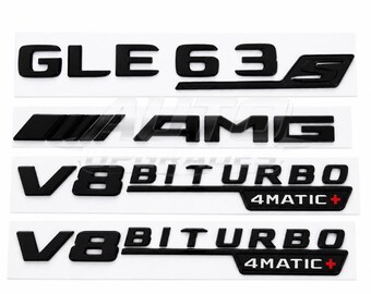 BLACKED OUT GLE63S Amg V8 Biturbo 4MATIC+ Badge Set Mercedes V167 2020-2026