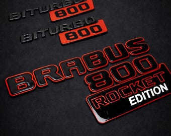 BRABUS 800 Rocket Edition Emblem Kit - Biturbo Komplett Set Emblem Mercedes Benz