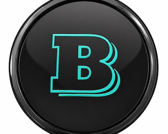 Tiffanyblått BRABUS G63 frontgrill emblem, glanssvart G-Wagon emblem, W463A W464 W465 G500 G63 Tillverkad på beställning