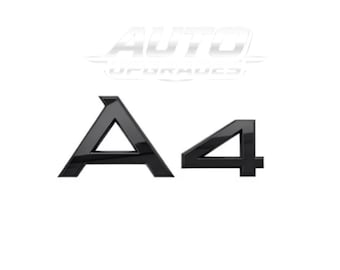 Audi A4 Gloss Black Rear Boot Badge Emblem Trunk Logo OEM