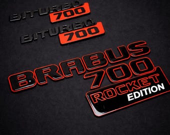 BRABUS 700 Rocket Edition Emblemkit - Biturbo Komplett Set Emblem Mercedes Benz