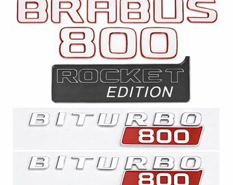 BRABUS 800 Rocket Edition Badge Kit - Biturbo Full Set Emblems Mercedes Benz