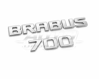 BRABUS Chrome Badge + 700 Emblem Set | Rear Trunk Fender Logo Mercedes AMG