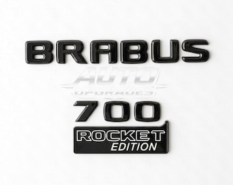 BRABUS 700 Rocket Edition Set Blanksvart | Bakre bagageskärm med logotyp Mercedes AMG