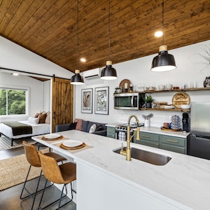 Tiny House Construction Plans | 535 Sq Ft 1 Bed 1 Bath Modern Cabin Plans | Full Tiny Home Floor Plans | The Oak Lodge Building Plans image 10