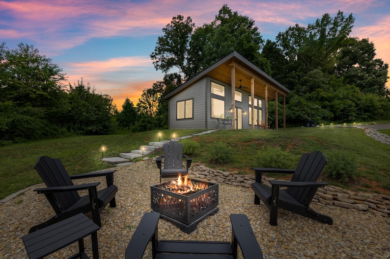 Tiny House Construction Plans | 535 Sq Ft 1 Bed 1 Bath Modern Cabin Plans | Full Tiny Home Floor Plans | The Oak Lodge Building Plans image 11