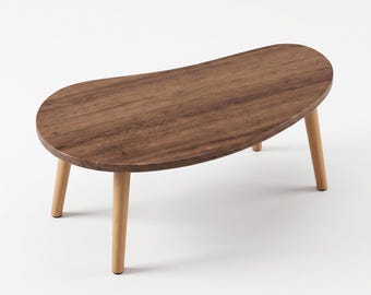 Modern Minimalist Solid Wood Coffee Table – Walnut, Scandinavian Style, Side Table, Small Apartment, Living Room Decor