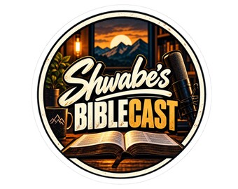 Shwabe's BibleCast Sticker | Christian Podcast Die Cut | Bible Study Faith Decal | Laptop Water Bottle