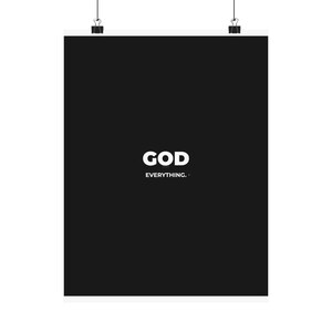God Over Everything Wall Art Poster | Christian Wall Art | Scripture Print | priority | Gift