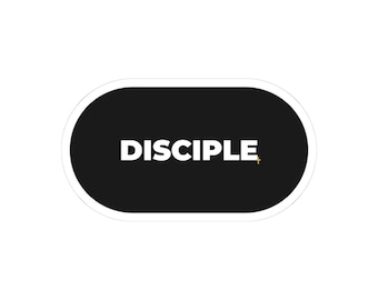 Disciple Matthew 4:19 Christian Sticker | Faith Decal | Laptop Water Bottle | follow | Gift