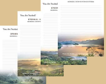 JW 2026 Regional Convention Letter Paper Printable PDF– Creation Designs Stationery,A4&US Lined-Unlined