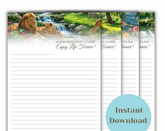 Carta da lettere stampabile JW Letter Writing / Cancelleria Enjoy Life Forever / Campagna di inviti / Download immediato