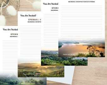 JW 2026 Regional Convention Letter Paper Printable PDF– Creation Designs Stationery,A4&US Lined-Unlined