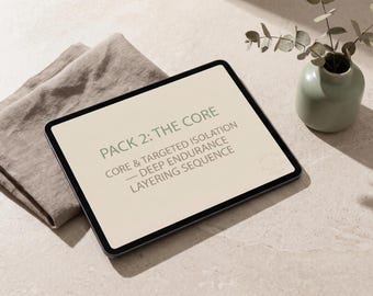 Pilates Oberkörper & Core Flow Anleitung | Lehrer Cueing Karten PDF