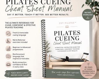 Manuale di istruzioni rapide per Pilates Reformer e Mat, risorsa per istruttori di Pilates.