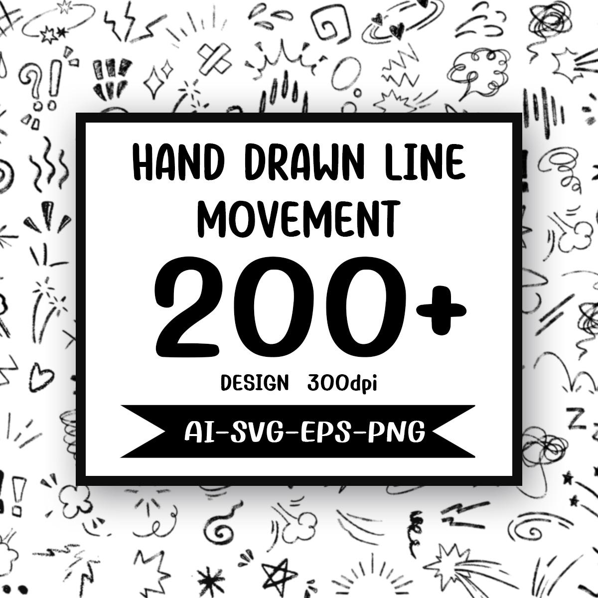 200+ Hand Drawn Line Motion Effects, Scribble Elements (AI, EPS, PNG ...