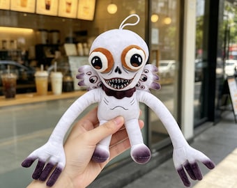 Peluche de ángel, inspirado en el increíble circo digital, hecho a mano, muñeco de terror, figura de peluche espeluznante y adorable, regalo perfecto.