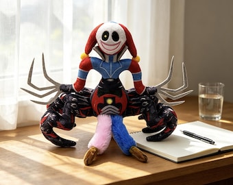 Peluche de monstruo bufón araña, muñeco inspirado en un juego de terror, juguete de peluche espeluznante y adorable al estilo Poppy Playtime, regalo coleccionable hecho a mano
