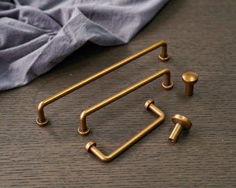 Maniglie per mobili minimaliste in ottone anticato/Maniglie per cassetti vintage retrò in lega di zinco/Pomelli vintage