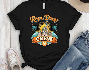 Rope Drop Crew Shirt | Magic Castle Theme Park Tee | Comfort Colors Unisex T-Shirt