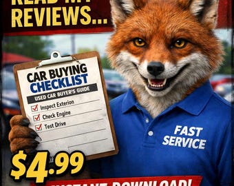 USA ONLY Used Car Checklist INSTANT!