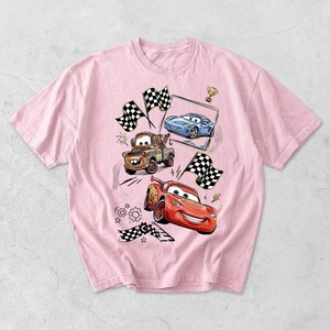 Lightning McQueen png, Disney Cars Racing Tee, Mater Tow Truck Shirt, Pixar Cars Birthday, Race Car Kids T-Shirt, Lightning McQueen tshirts immagine 3