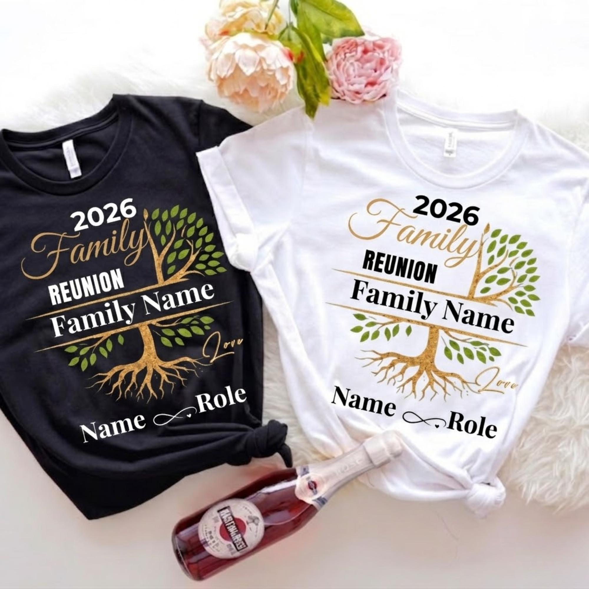 2026 Family Reunion Shirt, Personalized Family Tree Name, Custom Role T ...