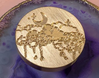 Stormy Moon - Destash Wax Seal Head