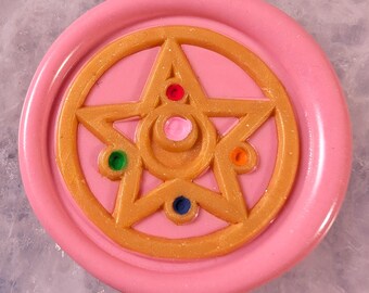 Handgeperst wassen Sailor Scout-embleem – op bestelling gemaakt