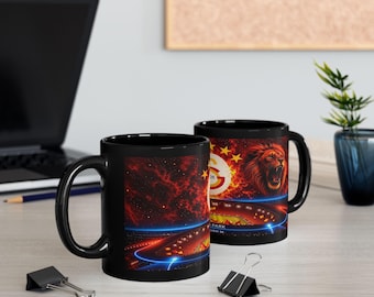 Galatasaray Football Team Mug | Turkish Futbol Black Coffee Mug