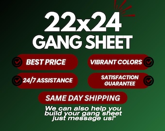 DTF Transfers, Custom Gang Sheets, Heat Press Ready, Direct to Film, Iron on Decal