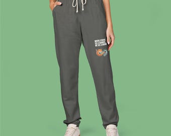 Tiger Snake Harmony Sweatpants, Garment-Dyed Cotton Joggers, Zen Graphic Lounge Pants