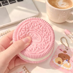 Cookie Squishy | Slow Rise Silicone Stress Relief Toy | Kawaii Taba Fidget | Handmade Desk Decor Gift
