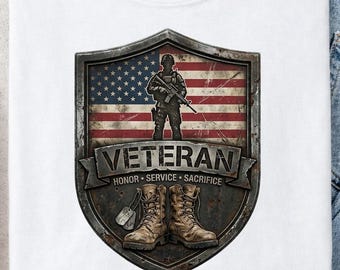 US Patriotic Veteran PNG, Digital Png Print, Veteran Shirt Design, Distressed Usa Flag Png, US Veteran Png, Military Soldier Png