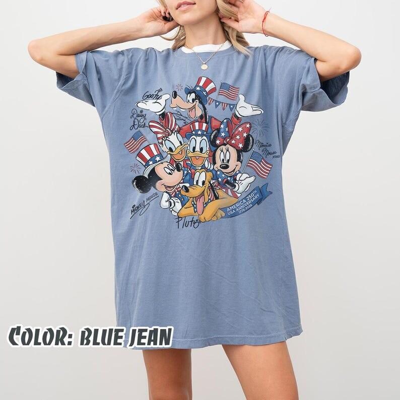 Camiseta de Mickey y sus amigos del 4 de julio de 2026, camiseta del Día de la Independencia de Disney, camiseta familiar de Disneyland, camiseta de Walt Disney World imagen 7