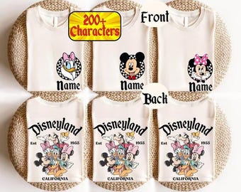 Custom DisneyLAND California Family Trip T-Shirt, Sweatshirt: Disney All Characters Group Tees, Mickey and Friends Matching Vacation Tee,
