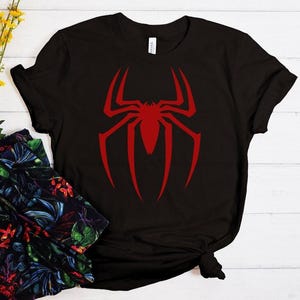 Spider Logo T-shirt, Spiderman Shirt, Spider Shirt, Superhero Shirt, Family Matching Shirt image 2