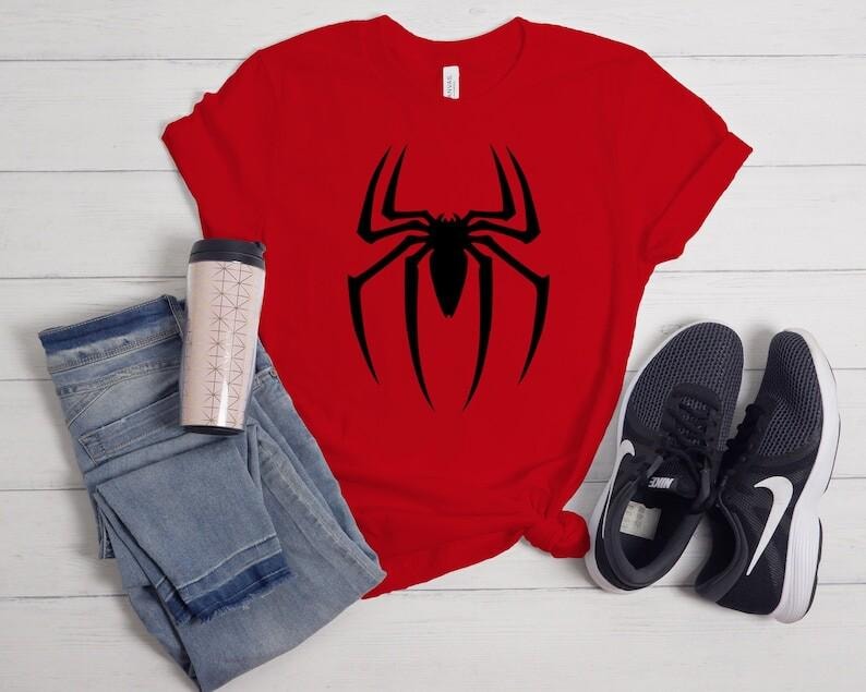 Spider Logo T-shirt, Spiderman Shirt, Spider Shirt, Superhero Shirt, Family Matching Shirt image 1