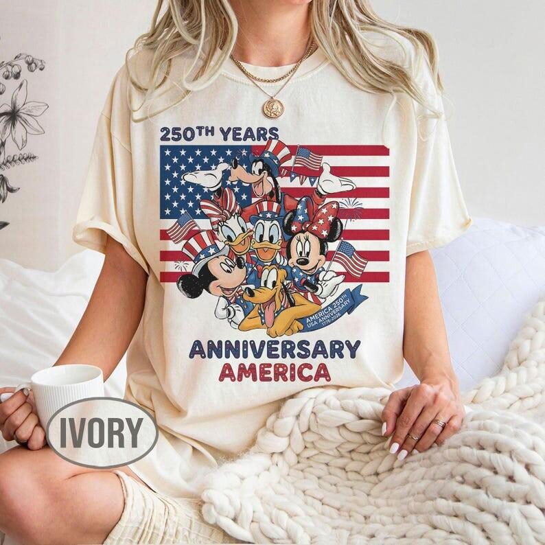 Mickey and Friends 4th July 2026 Shirt, Disney Independence Day Tee, Disneyland Family, Walt Disney World T-shirt image 2