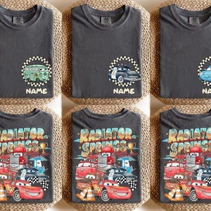 Custom Disney Cars Shirt, Pixar Lightning McQueen Tee, Tow Mater Tee, Radiator Springs Shirt, Disney Family Trip Shirts, Disneyland Tee image 1